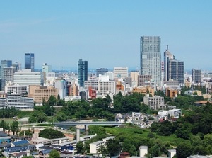 View from the site of Sendai Castle