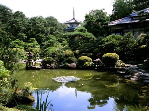 Japanese garden in Rinnoji