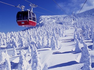 Ropeway over juhyo