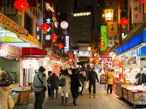 Nankinmachi in the evening