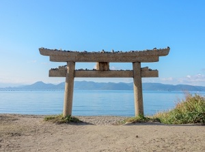 At a beach in Naoshima